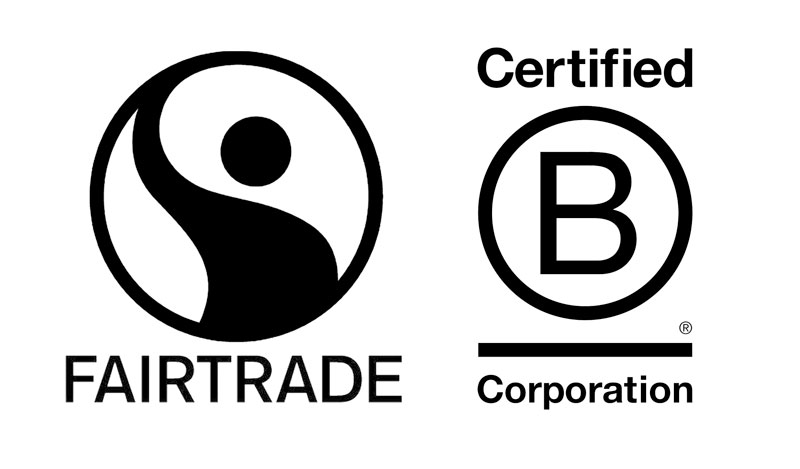 fairtrade and b corp logos